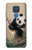 S2210 Panda Fluffy Art Painting Case For Motorola Moto G Play (2021)