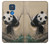 S2210 Panda Fluffy Art Painting Case For Motorola Moto G Play (2021)