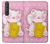 S3025 Pink Maneki Neko Lucky Cat Case For Sony Xperia 1 III