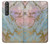S3717 Rose Gold Blue Pastel Marble Graphic Printed Case For Sony Xperia 1 III