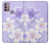 S2361 Purple White Flowers Case For Motorola Moto G30, G20, G10