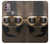 S2645 Vintage Brown Goggles Motorcycle Helmet Case For Motorola Moto G30, G20, G10