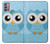 S3029 Cute Blue Owl Case For Motorola Moto G30, G20, G10