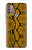 S3365 Yellow Python Skin Graphic Print Case For Motorola Moto G30, G20, G10