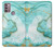 S3399 Green Marble Graphic Print Case For Motorola Moto G30, G20, G10