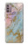 S3717 Rose Gold Blue Pastel Marble Graphic Printed Case For Motorola Moto G30, G20, G10