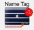 S2767 Navy White Striped Hard Case For MacBook Air 13″ - A1369, A1466