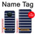 S2767 Navy White Striped Case For Nokia X10