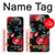 S3112 Rose Floral Pattern Black Case For Nokia X10