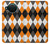 S3421 Black Orange White Argyle Plaid Case For Nokia X10