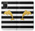 S2882 Black and White Striped Gold Dolphin Case For Samsung Galaxy A03S