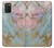 S3717 Rose Gold Blue Pastel Marble Graphic Printed Case For Samsung Galaxy A03S