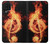 S0493 Music Note Burn Case For Samsung Galaxy A22 4G