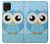 S3029 Cute Blue Owl Case For Samsung Galaxy A22 4G