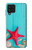 S3428 Aqua Wood Starfish Shell Case For Samsung Galaxy A22 4G