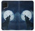 S3693 Grim White Wolf Full Moon Case For Samsung Galaxy A22 4G