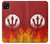 S2803 Fire Red Devil Spear Symbol Case For Samsung Galaxy A22 5G