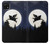 S3289 Flying Pig Full Moon Night Case For Samsung Galaxy A22 5G