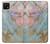 S3717 Rose Gold Blue Pastel Marble Graphic Printed Case For Samsung Galaxy A22 5G