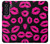 S2933 Pink Lips Kisses on Black Case For Samsung Galaxy S21 FE 5G