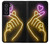 S3512 Cute Mini Heart Neon Graphic Case For Samsung Galaxy S21 FE 5G