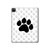 S2355 Paw Foot Print Hard Case For iPad Pro 12.9 (2022,2021,2020,2018, 3rd, 4th, 5th, 6th)