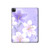 S2361 Purple White Flowers Hard Case For iPad Pro 12.9 (2022, 2021, 2020, 2018), Air 13 (2024)