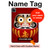S3023 Japan Good Luck Daruma Doll Hard Case For iPad Pro 12.9 (2022, 2021, 2020, 2018), iPad Air 13 (2025, 2024)