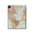 S3418 Vintage World Map Hard Case For iPad Pro 12.9 (2022, 2021, 2020, 2018), Air 13 (2024)