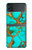 S2688 Aqua Copper Turquoise Gemstone Graphic Case For Samsung Galaxy Z Flip 3 5G