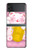 S3025 Pink Maneki Neko Lucky Cat Case For Samsung Galaxy Z Flip 3 5G
