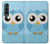 S3029 Cute Blue Owl Case For Samsung Galaxy Z Fold 3 5G