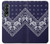 S3357 Navy Blue Bandana Pattern Case For Samsung Galaxy Z Fold 3 5G