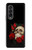 S3753 Dark Gothic Goth Skull Roses Case For Samsung Galaxy Z Fold 3 5G