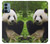 S1073 Panda Enjoy Eating Case For OnePlus Nord N200 5G