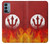 S2803 Fire Red Devil Spear Symbol Case For OnePlus Nord N200 5G