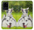 S3795 Grumpy Kitten Cat Playful Siberian Husky Dog Paint Case For Samsung Galaxy S20 Ultra