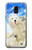 S3794 Arctic Polar Bear in Love with Seal Paint Case For Samsung Galaxy J6 (2018)