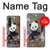 S3793 Cute Baby Panda Snow Painting Case For Samsung Galaxy Z Fold 3 5G