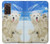 S3794 Arctic Polar Bear in Love with Seal Paint Case For Samsung Galaxy Z Fold2 5G