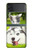 S3795 Grumpy Kitten Cat Playful Siberian Husky Dog Paint Case For Samsung Galaxy Z Flip 3 5G