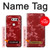 S3817 Red Floral Cherry blossom Pattern Case For LG V30, LG V30 Plus, LG V30S ThinQ, LG V35, LG V35 ThinQ