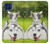 S3795 Grumpy Kitten Cat Playful Siberian Husky Dog Paint Case For Motorola One 5G