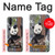 S3793 Cute Baby Panda Snow Painting Case For Motorola One Action (Moto P40 Power)