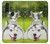 S3795 Grumpy Kitten Cat Playful Siberian Husky Dog Paint Case For Motorola One Action (Moto P40 Power)