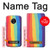 S3799 Cute Vertical Watercolor Rainbow Case For Motorola Moto G5