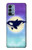 S3807 Killer Whale Orca Moon Pastel Fantasy Case For OnePlus Nord N200 5G