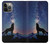 S3555 Wolf Howling Million Star Case For iPhone 13 Pro Max