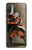 S0796 Japan Red Samurai Case For Motorola Moto E20,E30,E40