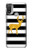 S2794 Black and White Striped Deer Gold Sparkles Case For Motorola Moto E20,E30,E40